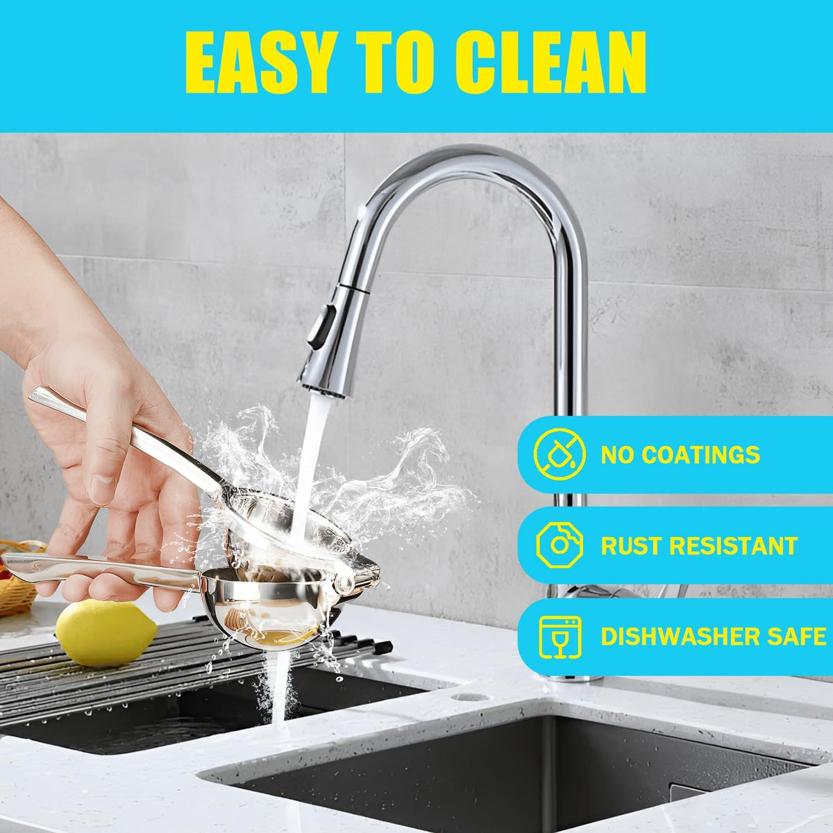 Lemon Squeezer Stainless Steel Manual Heavy Duty Lemon Juicer