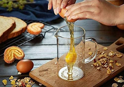 1L Glass Measuring Cups Jugs with Lid Large Measuring Pitcher Beaker Measured Mug Measure Liquid Milk Glass Cup Clear Scale with Spout& Insulated Handle,for Hot/Cold Fluid
