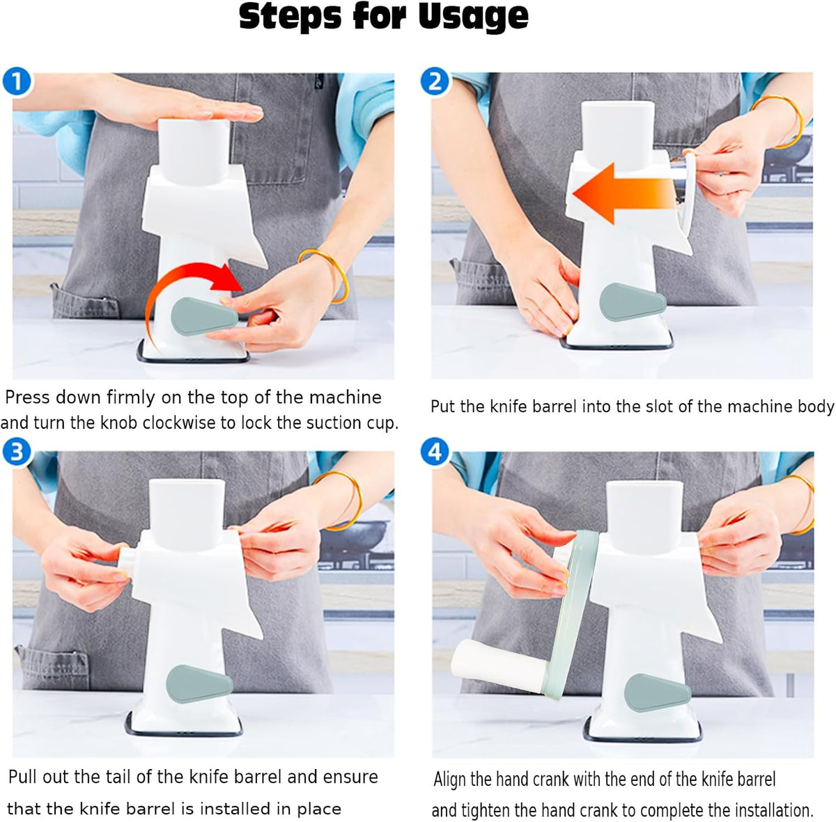 Dachenus Cheese Grater Rotary Cheese Grater,Versatile Cheese Shredder