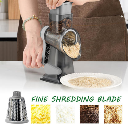 Dachenus Cheese Grater Rotary Cheese Grater,Versatile Cheese Shredder
