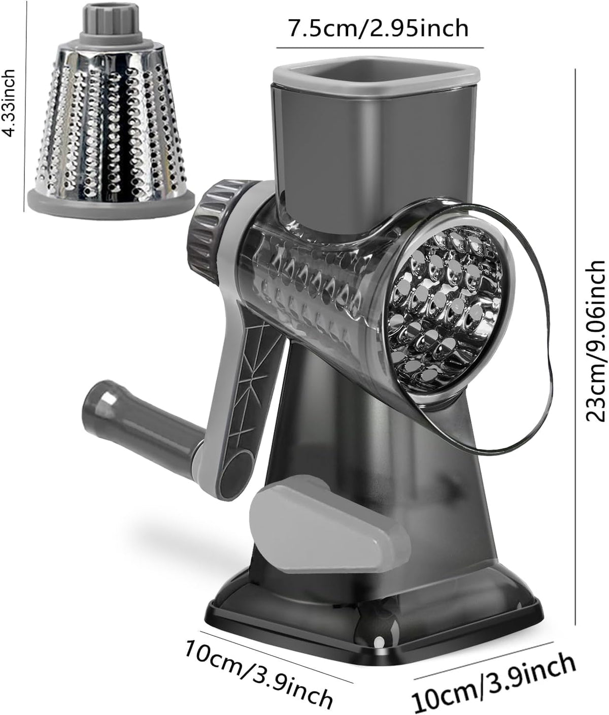 Dachenus Cheese Grater Rotary Cheese Grater,Versatile Cheese Shredder