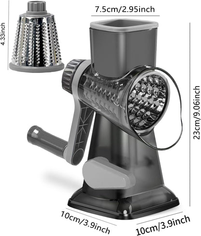 Dachenus Cheese Grater Rotary Cheese Grater,Versatile Cheese Shredder