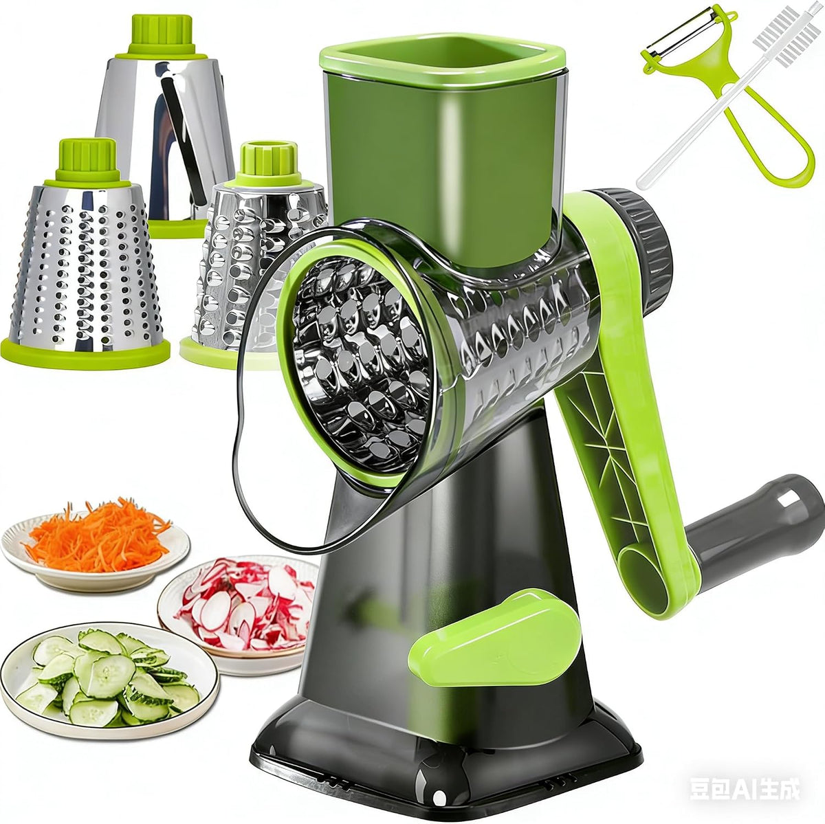Dachenus Cheese Grater Rotary Cheese Grater,Versatile Cheese Shredder