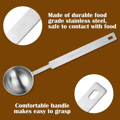 2 Pack 6 OZ Espresso Shot Cups with 2PCS 15 ML Coffee Measuring Spoons Set