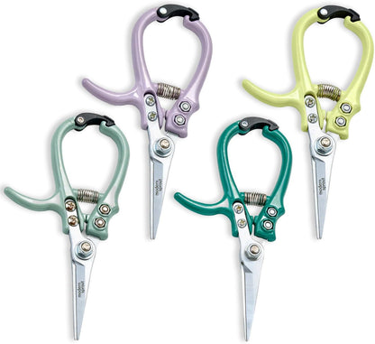 Pruning Shears - Garden Snips - Herb Scissors - Ocean 1-Pack | Lightweight Gardening Tool - Durable Carbon Steel Blade W/Easy-Lock - Gardening Supplies - Flower Cutter - Reusable Holster