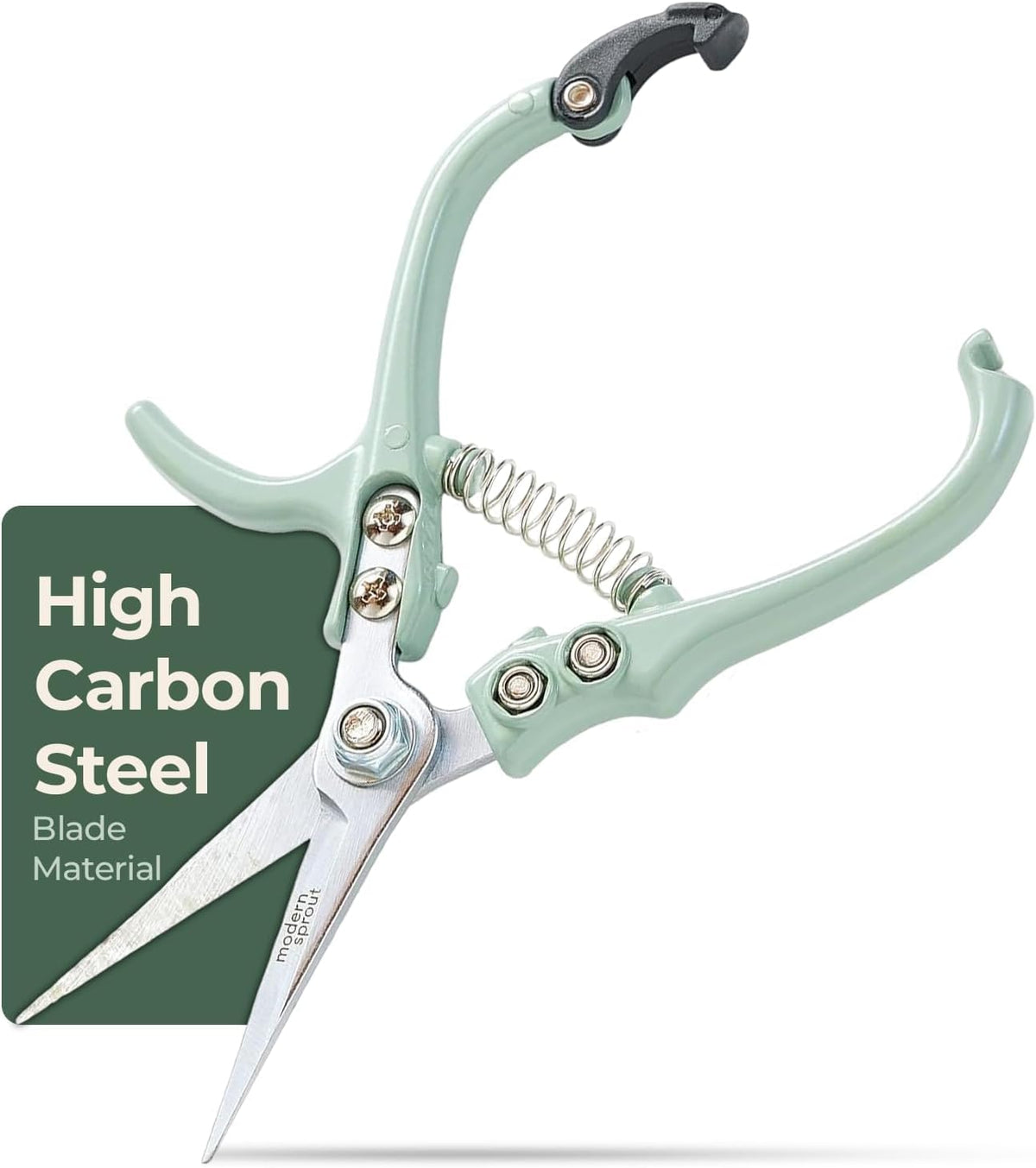 Pruning Shears - Garden Snips - Herb Scissors - Ocean 1-Pack | Lightweight Gardening Tool - Durable Carbon Steel Blade W/Easy-Lock - Gardening Supplies - Flower Cutter - Reusable Holster