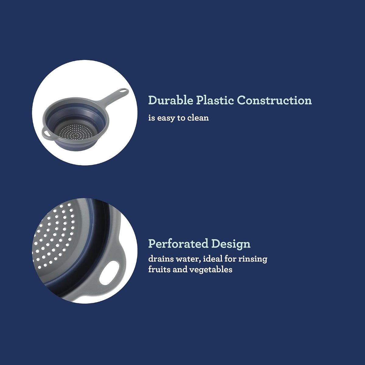 Bluemarine 9-Inch 4-Sided Box Grater – Stainless Steel Cheese and Vegetable Grater, Kitchen Tool for Shredding, Slicing, Grating, Blue/Grey Handle