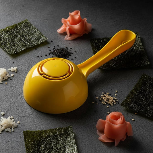 Yellow Rice Paddle Scoop Mold For Rice Ball Making, Non-stick Sushi Mold Rice Ball Scooper Rice Spatula Kitchen Gadge Yellow for Home Kitchen Restaurant Sushi Making