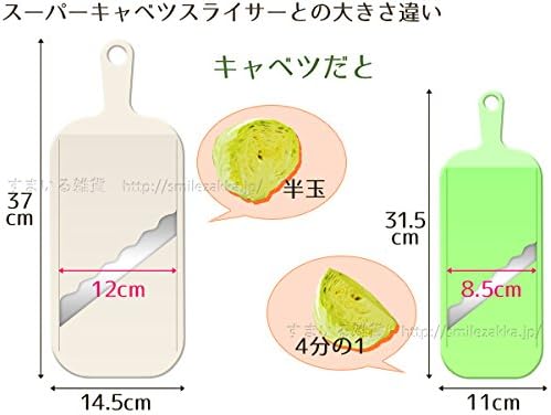 Handheld Mandoline Slicer for Kitchen, Wavy Blade Veggie Slicer - Comes with Safety Grip, Made in Japan