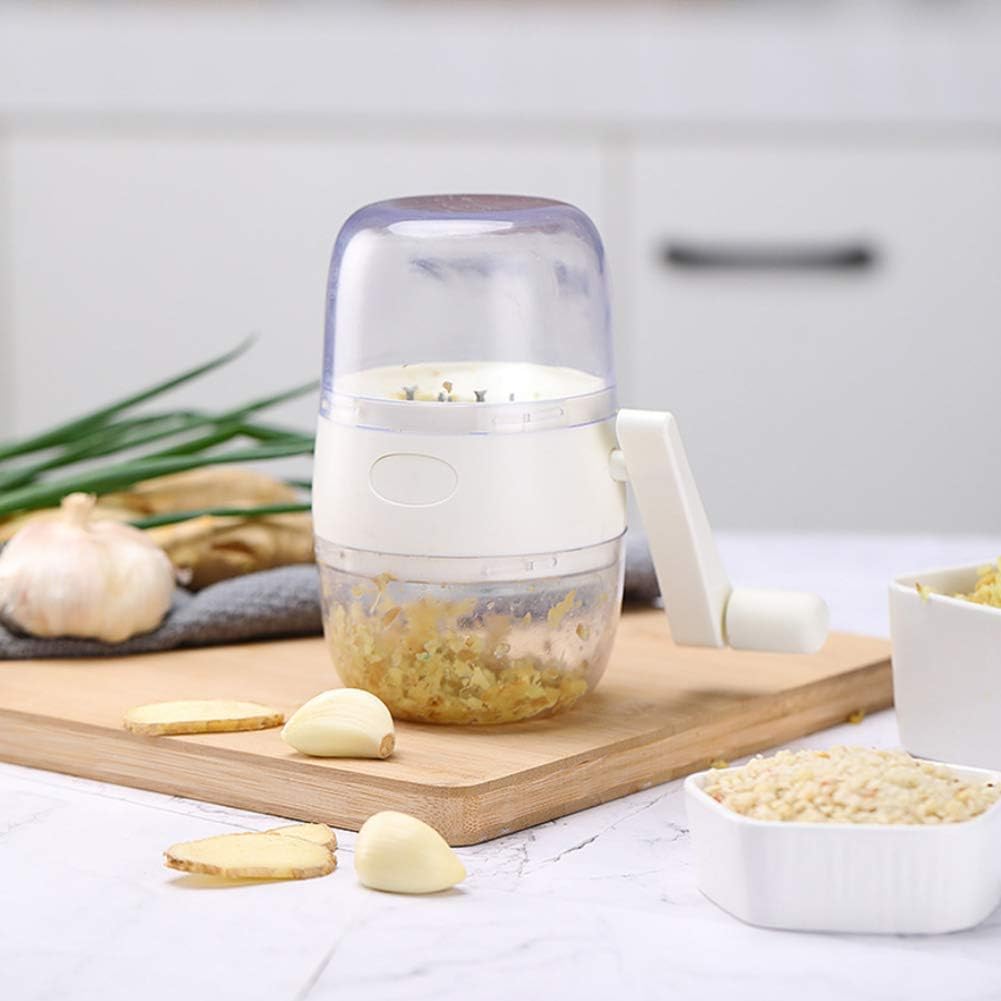Nut Chopper Manual Nut Grinder Hand Crank For All Nuts Walnut Pecans, Hand Held Food Shredder Cutter Mincer Food Shredder Tool for Vegetables Fruits Nuts(COLOR:White)