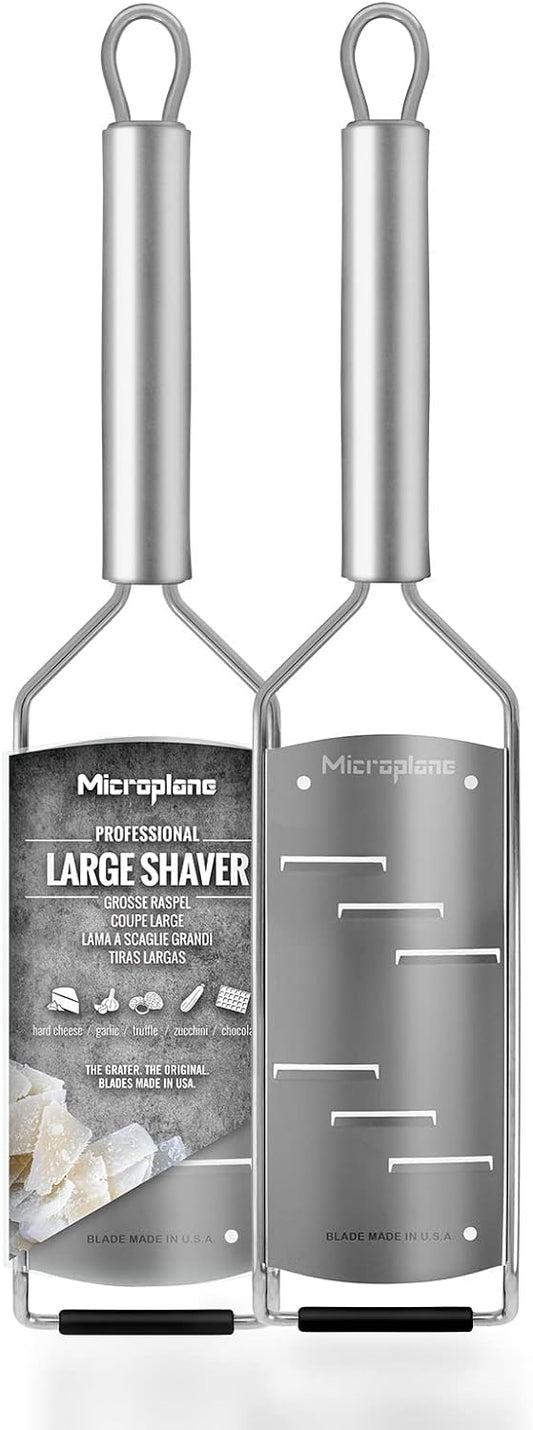 Professional Series Kitchen Grater Large Shaver for Hard Cheese, Chocolate and Truffle with Stainless Steel Blades - Made in USA