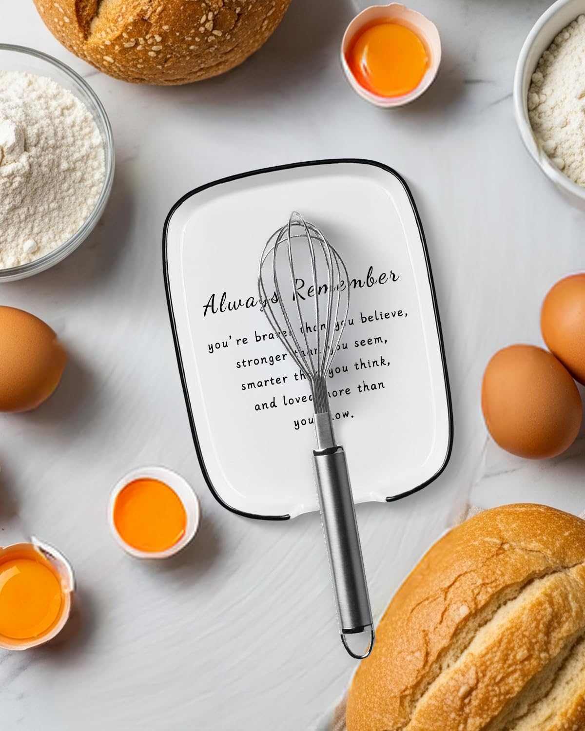 Ceramic Spoon Rest Spoon Holder for Stove Top Kitchen Counter Kitchen Decor | Funny Large Cooking Utensil Rest, Kitchen Gadget Spatula Ladle Holder, Farmhouse Kitchen Accessories Conversion Chart