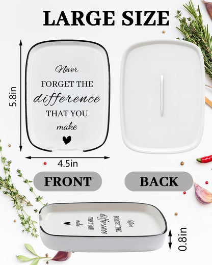 Ceramic Spoon Rest Spoon Holder for Stove Top Kitchen Counter Kitchen Decor | Funny Large Cooking Utensil Rest, Kitchen Gadget Spatula Ladle Holder, Farmhouse Kitchen Accessories Conversion Chart