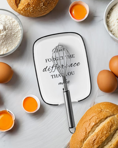 Ceramic Spoon Rest Spoon Holder for Stove Top Kitchen Counter Kitchen Decor | Funny Large Cooking Utensil Rest, Kitchen Gadget Spatula Ladle Holder, Farmhouse Kitchen Accessories Conversion Chart