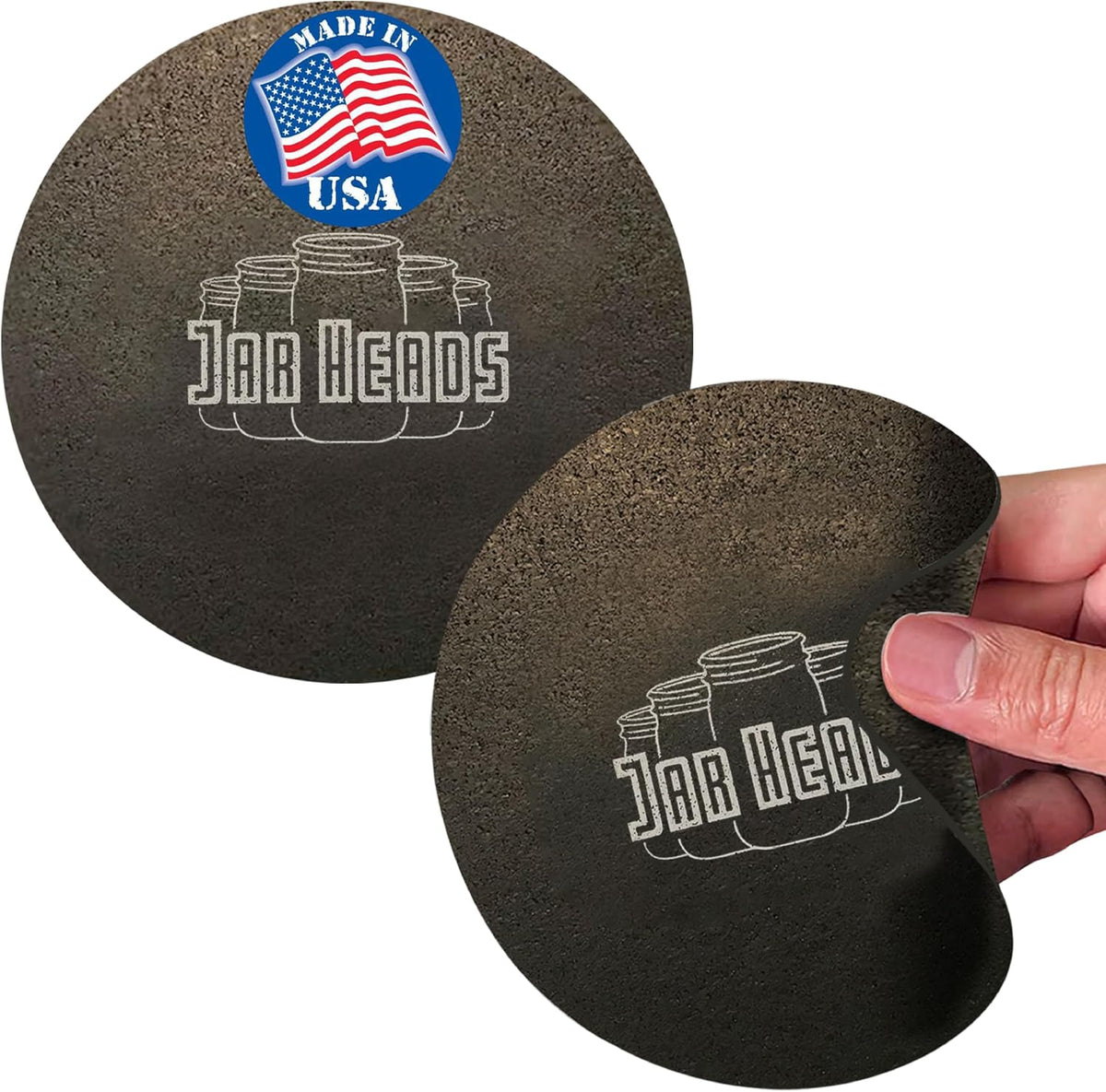 Rubber Jar Opener Gripper Pad - Thick 5 Inch Grippers for Opening Jars Made in the USA - Jar Opener for Weak Hands & Seniors with Arthritis