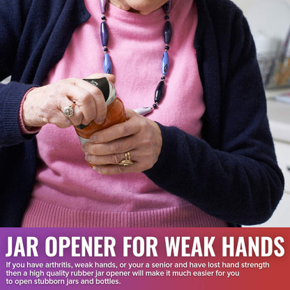 Rubber Jar Opener Gripper Pad - Thick 5 Inch Grippers for Opening Jars Made in the USA - Jar Opener for Weak Hands & Seniors with Arthritis