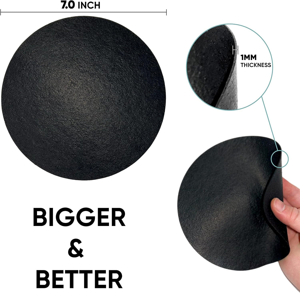 Rubber Jar Opener Gripper Pad - Thick 5 Inch Grippers for Opening Jars Made in the USA - Jar Opener for Weak Hands & Seniors with Arthritis