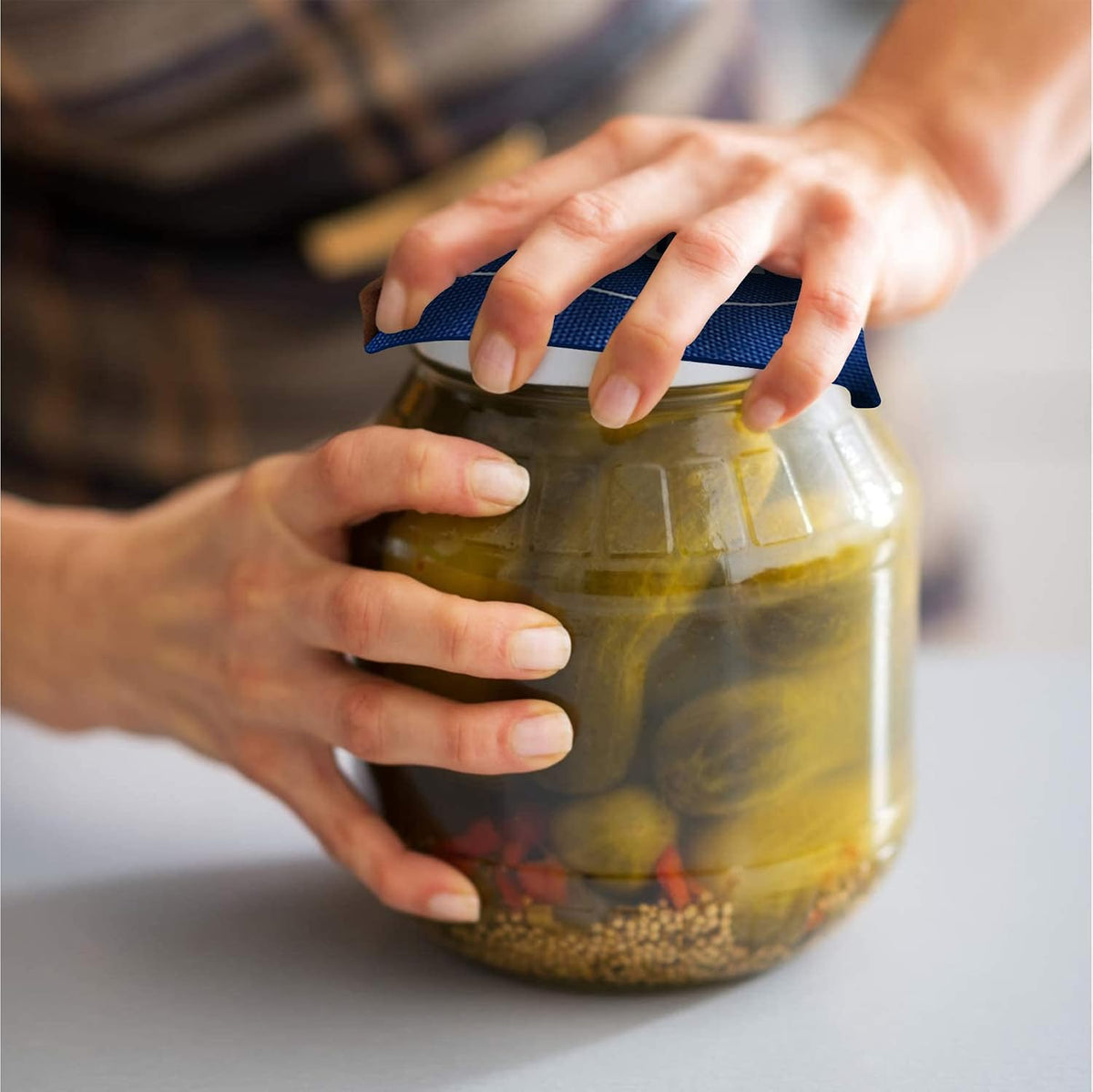 Rubber Jar Opener Gripper Pad - Thick 5 Inch Grippers for Opening Jars Made in the USA - Jar Opener for Weak Hands & Seniors with Arthritis