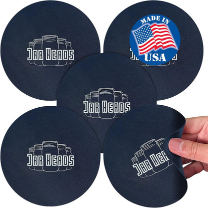 Rubber Jar Opener Gripper Pad - Thick 5 Inch Grippers for Opening Jars Made in the USA - Jar Opener for Weak Hands & Seniors with Arthritis