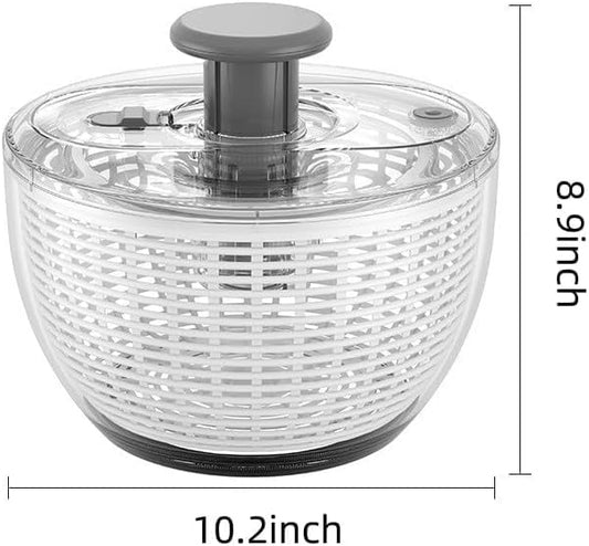 Salad Spinner | Lettuce Spinner | Fruit Washer | Fruit Washing Bowl with Strainer | Vegetable Cleaner | Salad Cleaner | Lettuce Washer | 6 Quart Capacity