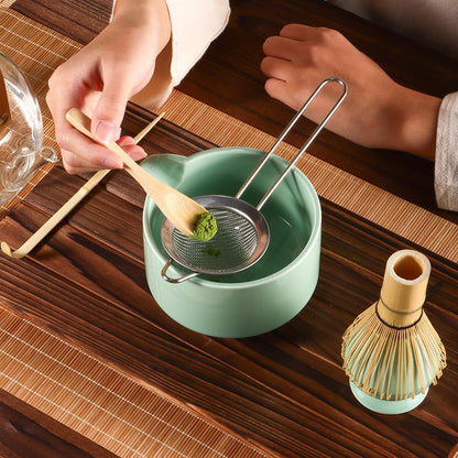 Matcha Whisk 5 Set,Tea Tools For Ceremony(Green)