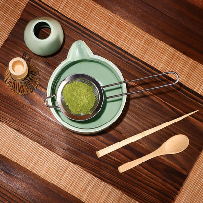 Matcha Whisk 5 Set,Tea Tools For Ceremony(Green)
