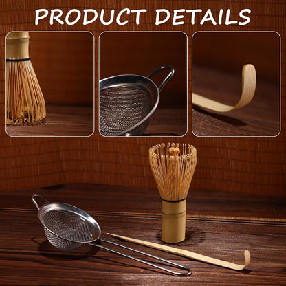 Matcha Whisk 5 Set,Tea Tools For Ceremony(Green)