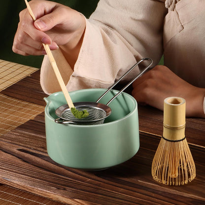 Matcha Whisk 5 Set,Tea Tools For Ceremony(Green)