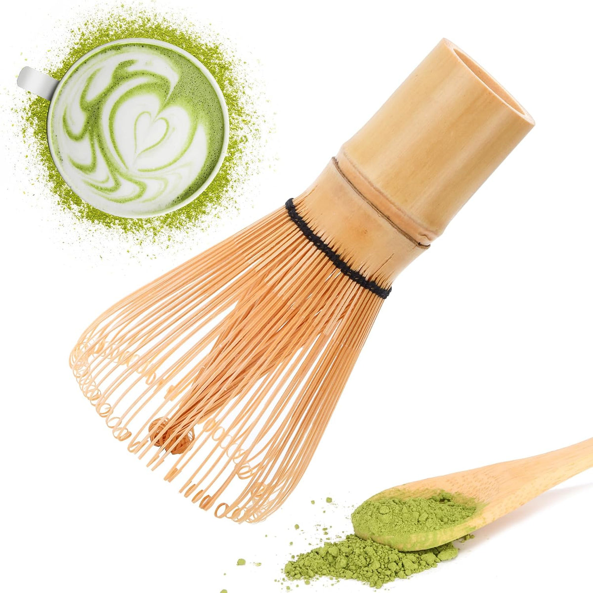 Matcha Whisk 5 Set,Tea Tools For Ceremony(Green)