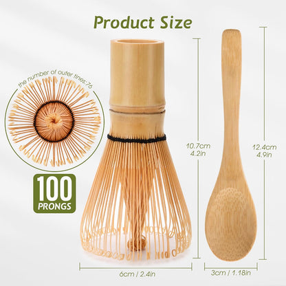 Matcha Whisk 5 Set,Tea Tools For Ceremony(Green)