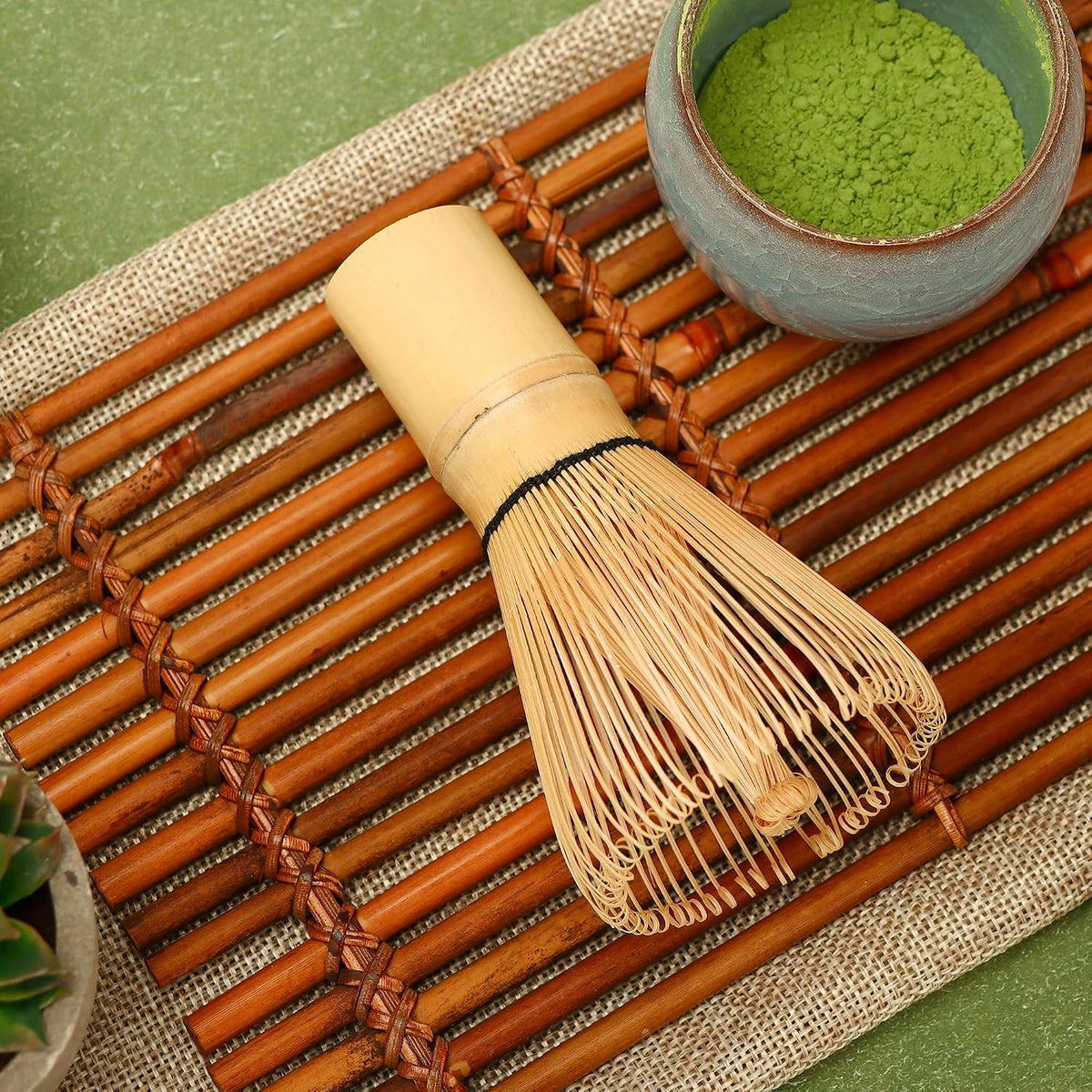 Matcha Whisk 5 Set,Tea Tools For Ceremony(Green)