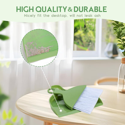 Small Pink Broom & Dustpan Set | Portable Brush Dustpan Combo Set, Green Cleaning Supplies