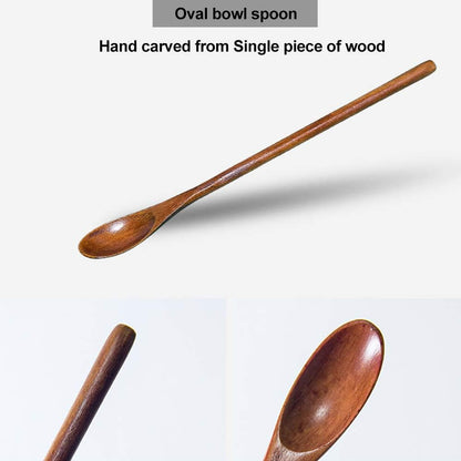 6Pcs Small Wood Coffee Spoons for Serving Honey Jars Stir Wooden Tablespoon