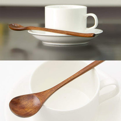 6Pcs Small Wood Coffee Spoons for Serving Honey Jars Stir Wooden Tablespoon