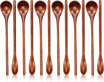 6Pcs Small Wood Coffee Spoons for Serving Honey Jars Stir Wooden Tablespoon