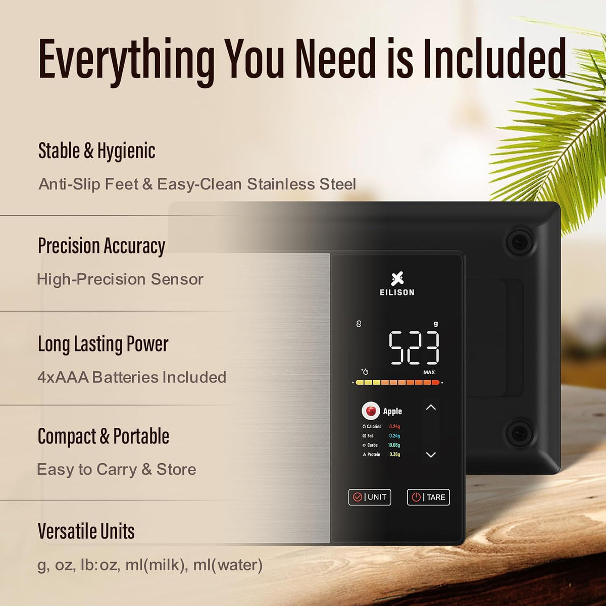 Smart Kitchen Scale,TFT Display Food Scale,Nutrition Calculator