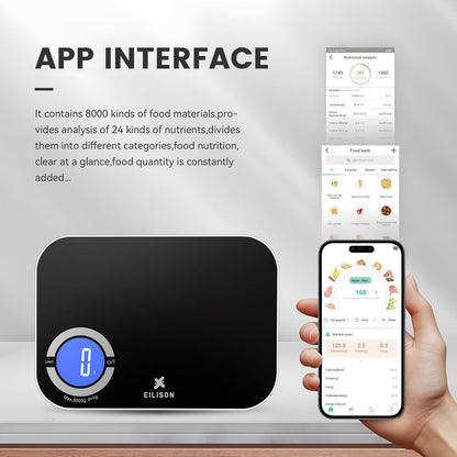 Smart Kitchen Scale,TFT Display Food Scale,Nutrition Calculator