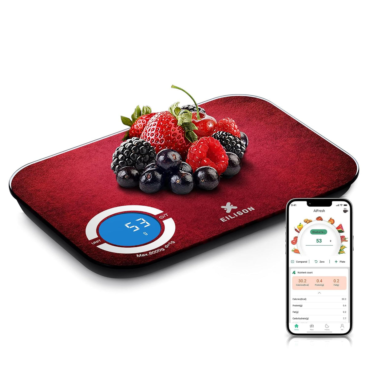Smart Kitchen Scale,TFT Display Food Scale,Nutrition Calculator