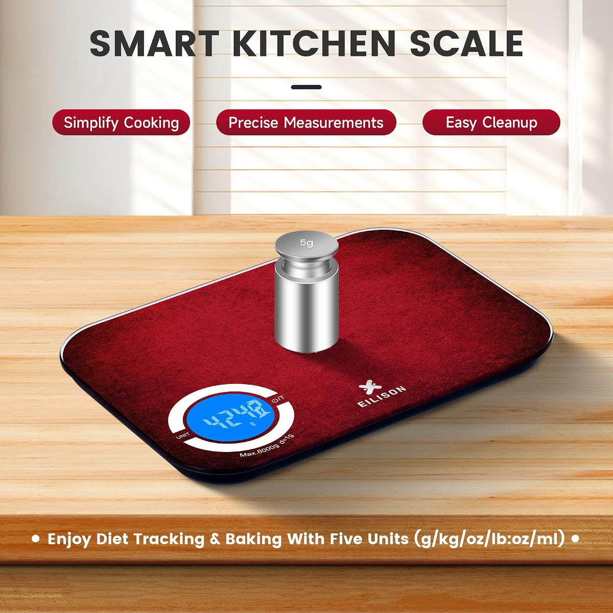 Smart Kitchen Scale,TFT Display Food Scale,Nutrition Calculator