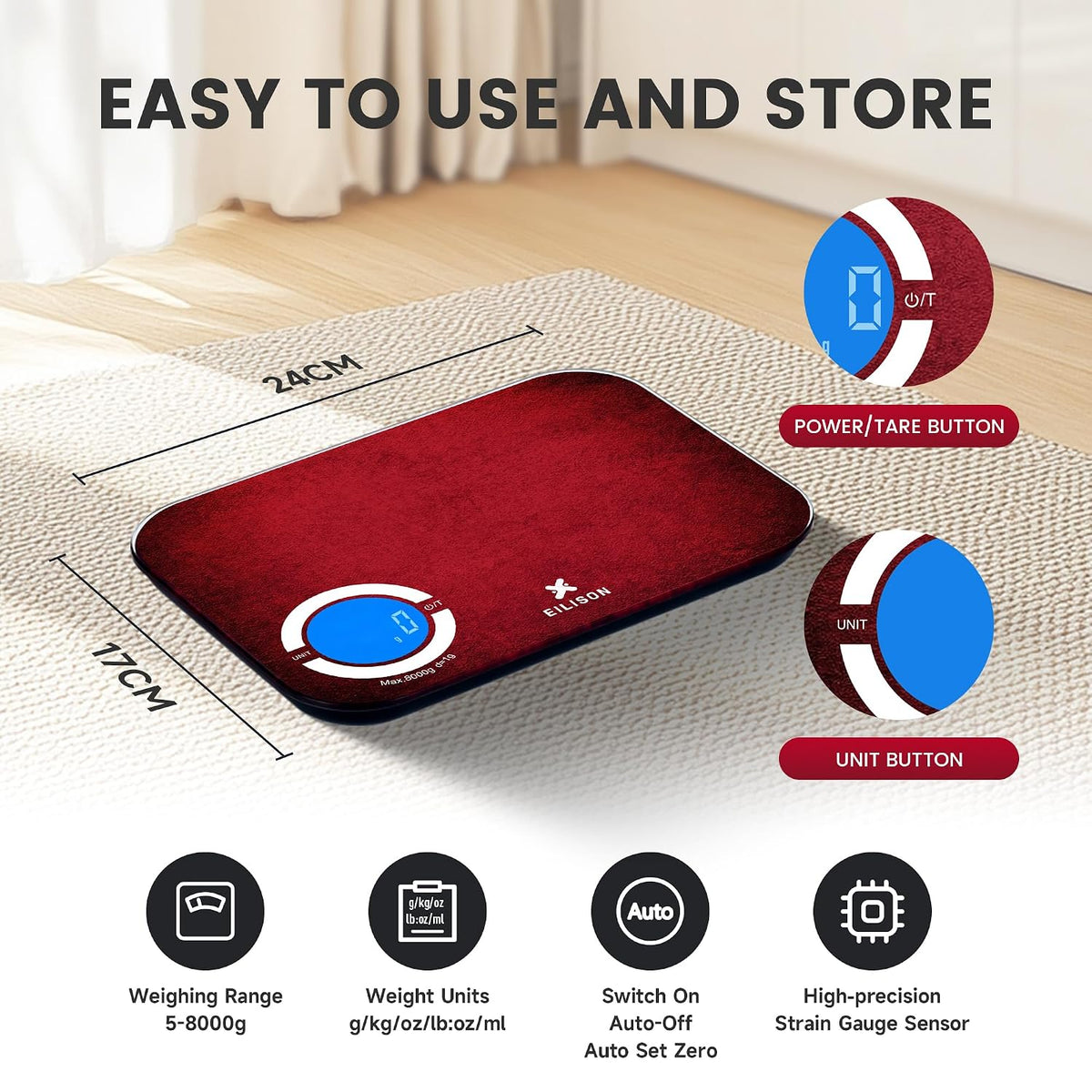 Smart Kitchen Scale,TFT Display Food Scale,Nutrition Calculator