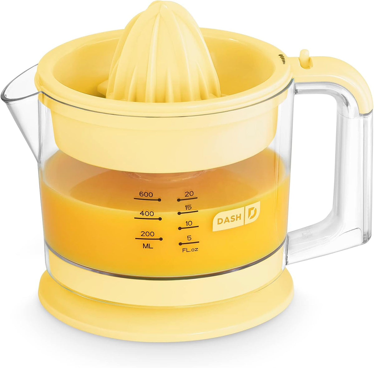 Dual Electric Citrus Juicer Machine - Orange Juicer and Lemon Squeezer with Auto-Reversing Reamer, Adjustable Pulp Control, Mess-Free Spout, 20 oz Juice Container-Lime Squeezer for Home-White