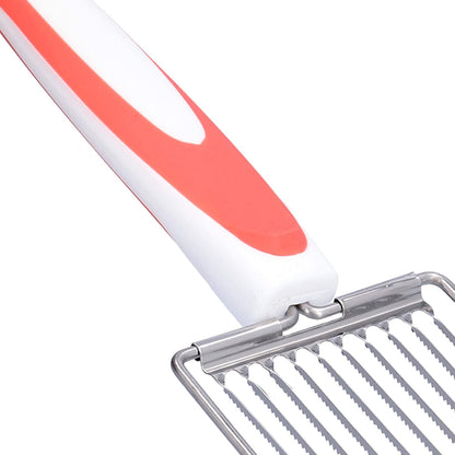 Stainless Tomato Slicers, 24.5 * 8cm Fruits Cutter with Non-Slip Handle, Luncheon Meat Cutter for Canned Meat Cheese Sushi Cherry(Orange)