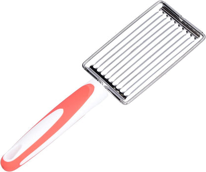 Stainless Tomato Slicers, 24.5 * 8cm Fruits Cutter with Non-Slip Handle, Luncheon Meat Cutter for Canned Meat Cheese Sushi Cherry(Orange)