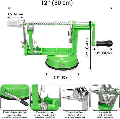 Apple Slicer 12 Slices – Apple Slicer and Corer with Ultra Sharp Stainless Steel Blades, Ergonomic Non-Slip Handles, Apple Cutter for Apples, Pears, Guava, Pitaya, Onion & More Dishwasher Safe
