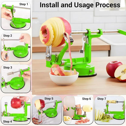 Apple Slicer 12 Slices – Apple Slicer and Corer with Ultra Sharp Stainless Steel Blades, Ergonomic Non-Slip Handles, Apple Cutter for Apples, Pears, Guava, Pitaya, Onion & More Dishwasher Safe