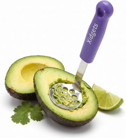 Mini Avocado Masher | Dishwasher Safe | Stainless Steel (Plum Purple)
