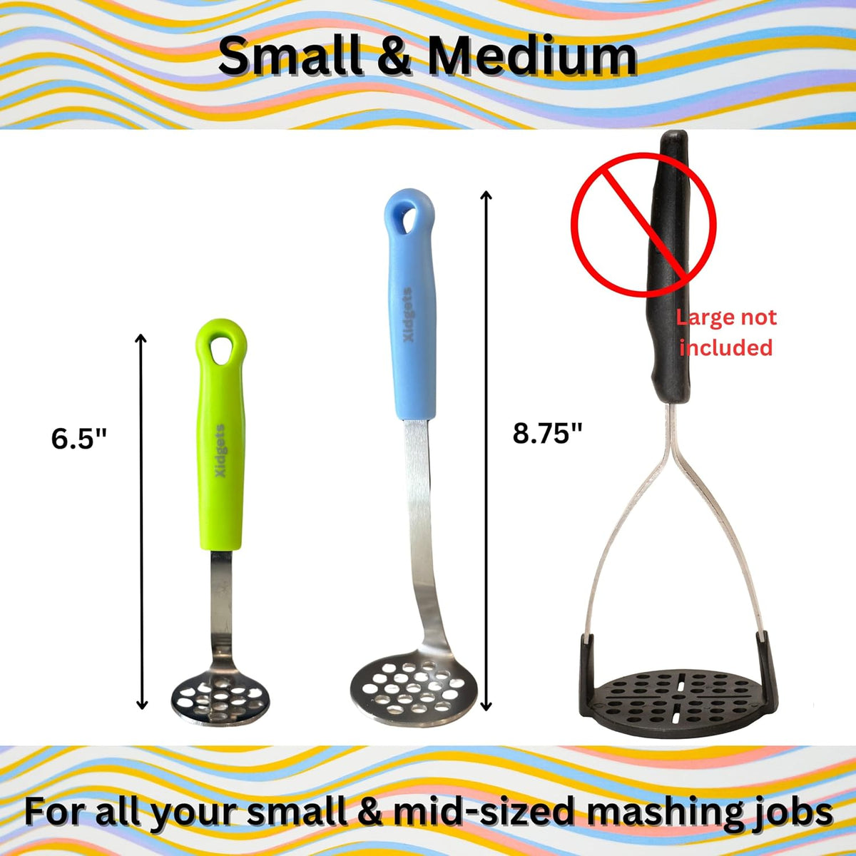 Mini Avocado Masher | Dishwasher Safe | Stainless Steel (Plum Purple)
