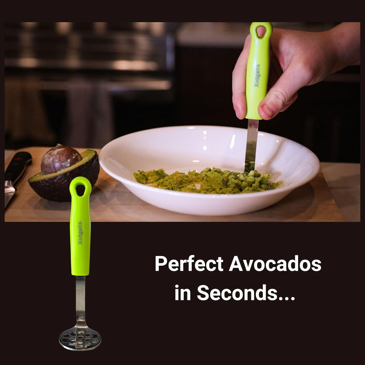 Mini Avocado Masher | Dishwasher Safe | Stainless Steel (Plum Purple)