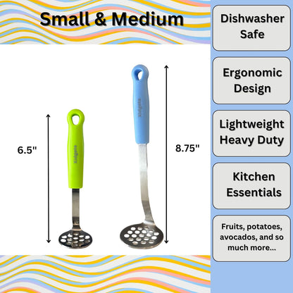 Mini Avocado Masher | Dishwasher Safe | Stainless Steel (Plum Purple)