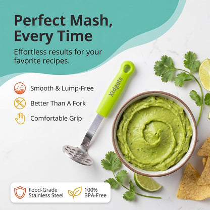 Mini Avocado Masher | Dishwasher Safe | Stainless Steel (Plum Purple)
